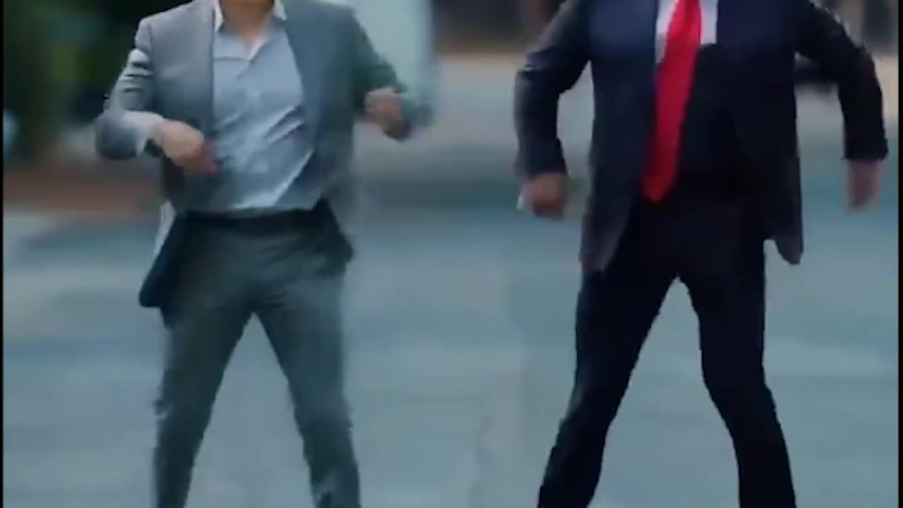 Elon Musk and Donald Trump Dancing to "Staying Alive" (BeeGees)