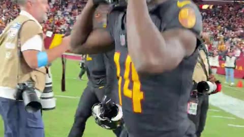 NFL - POV: You're on the field with the @Commanders when the clock hits zero!!! 🎬🍿