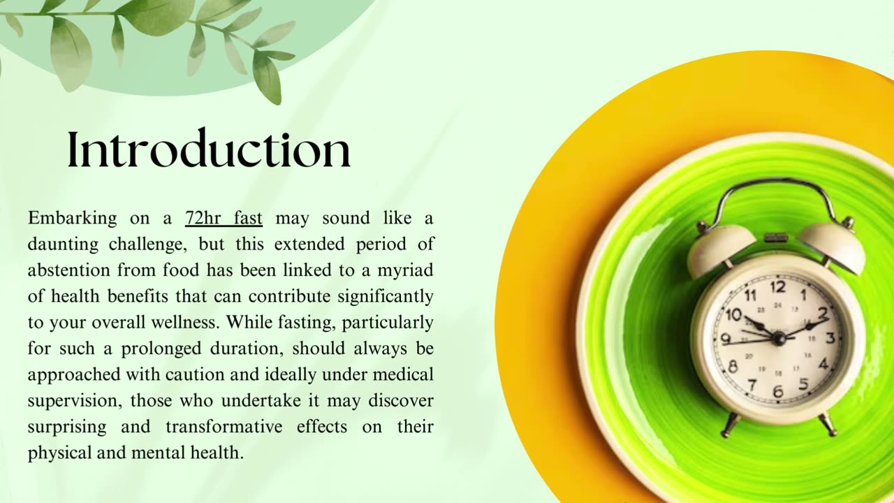 Unlocking Wellness: The Surprising Benefits of a 72-Hour Fast
