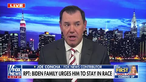 If you support Donald Trump, you 'absolutely' want Biden to stay in the race Concha