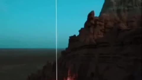 Ufo Lighting on top of the mountains