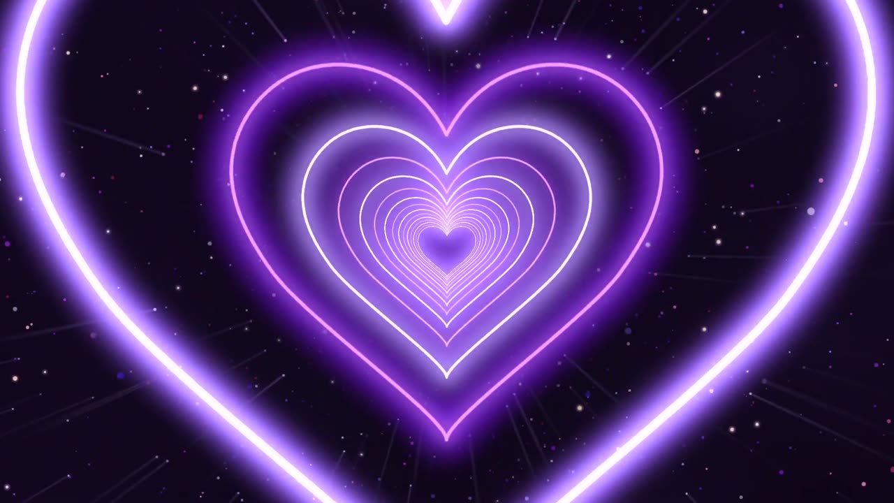 931. Heart Video Background💜Purple Heart EM-2024 Lastday Heart Heart