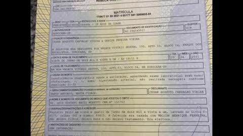 Rebeca Cristina Vieira Ferreira Died from AstraZeneca
