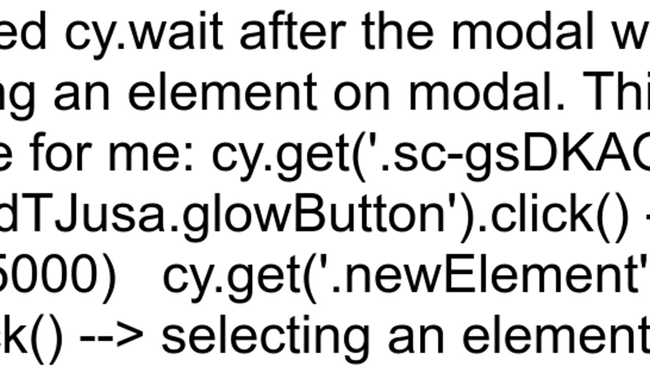 Cypress modal doesn39t close