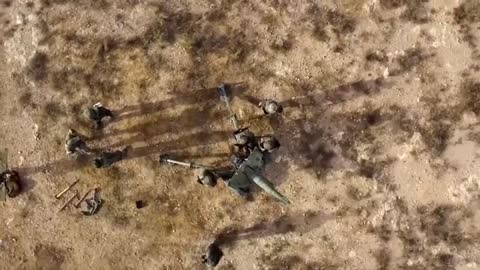 Russian Ka-52 firing on Ukrainian positions.