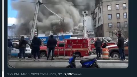 ALERT: 5-Alarm Fire at Grand Concourse Supermarket in Bronx, NY