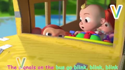 The wheel on the bus go round and % 40 cocomelon