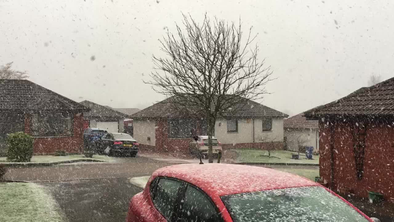 Heavy snow outside my house