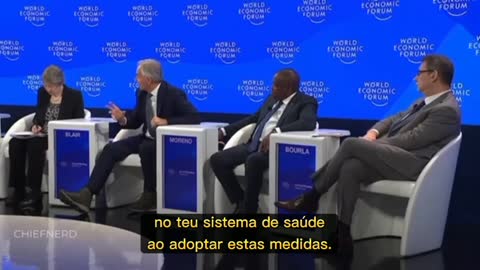 😱Tony Blair em Davos apela à criação de estruturas digitais para monitorizar quem está vacinado😱