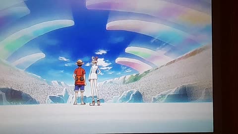 One piece red film short