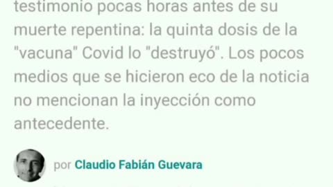 VICTIMA DE LA VACUNA .. SE PONE 5 VACUNAS Y DEJA MENSAJE ANTES DE MORIR