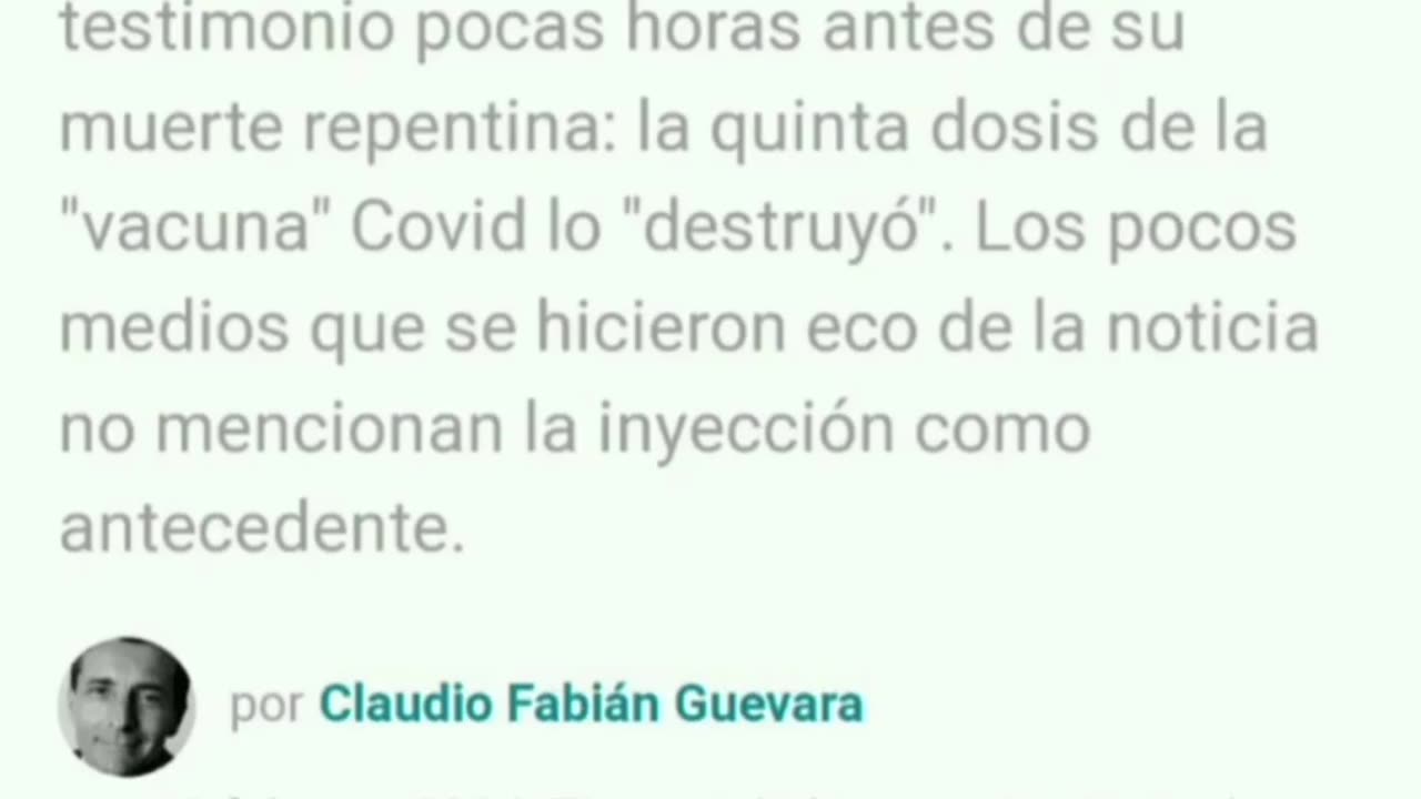 VICTIMA DE LA VACUNA .. SE PONE 5 VACUNAS Y DEJA MENSAJE ANTES DE MORIR