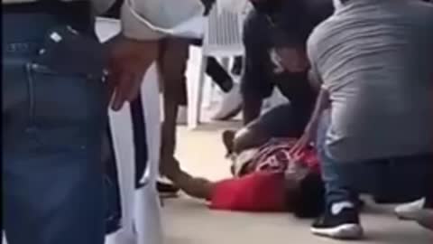 Horrific Adverse Reaction Caught On Film At The Outdoor Covid-19 Vaccination Clinic