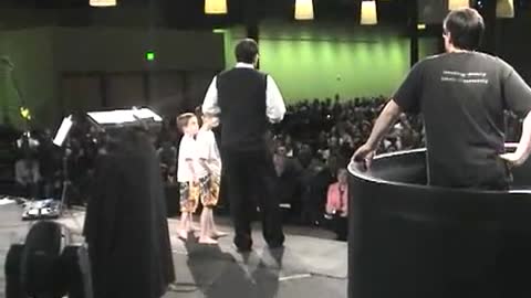 Alex and Max Walsh being baptised into Christ at Mars Hill with Mark Driscoll