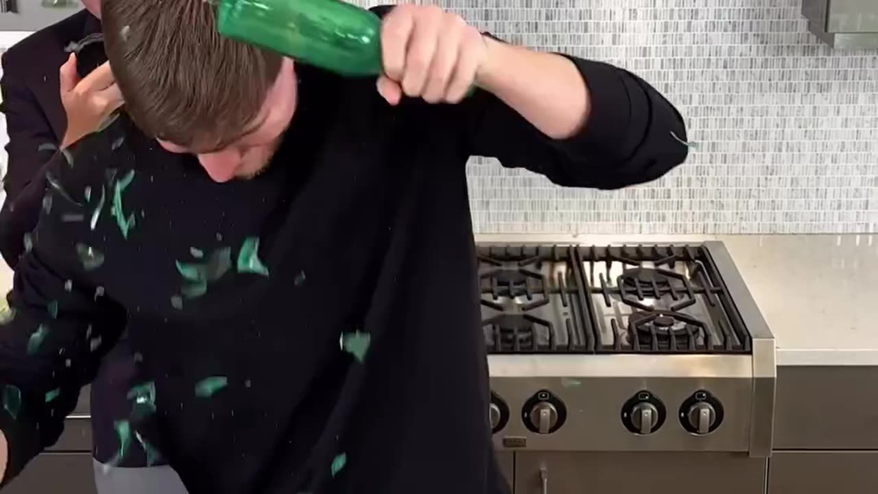 Mrbeast bottle smashing world record attempt 😂