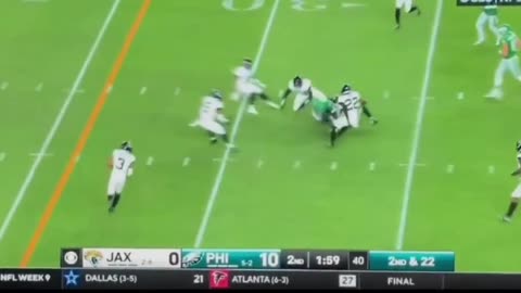 Eagles AJ Brown in the locker room after this hit
