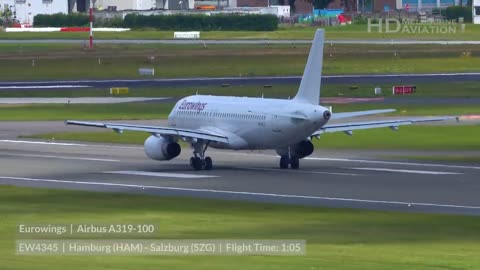 PLANES TAKEOFF and LANDING at HAMBURG Airport & AIRBUS FACTORY Finkenwerder