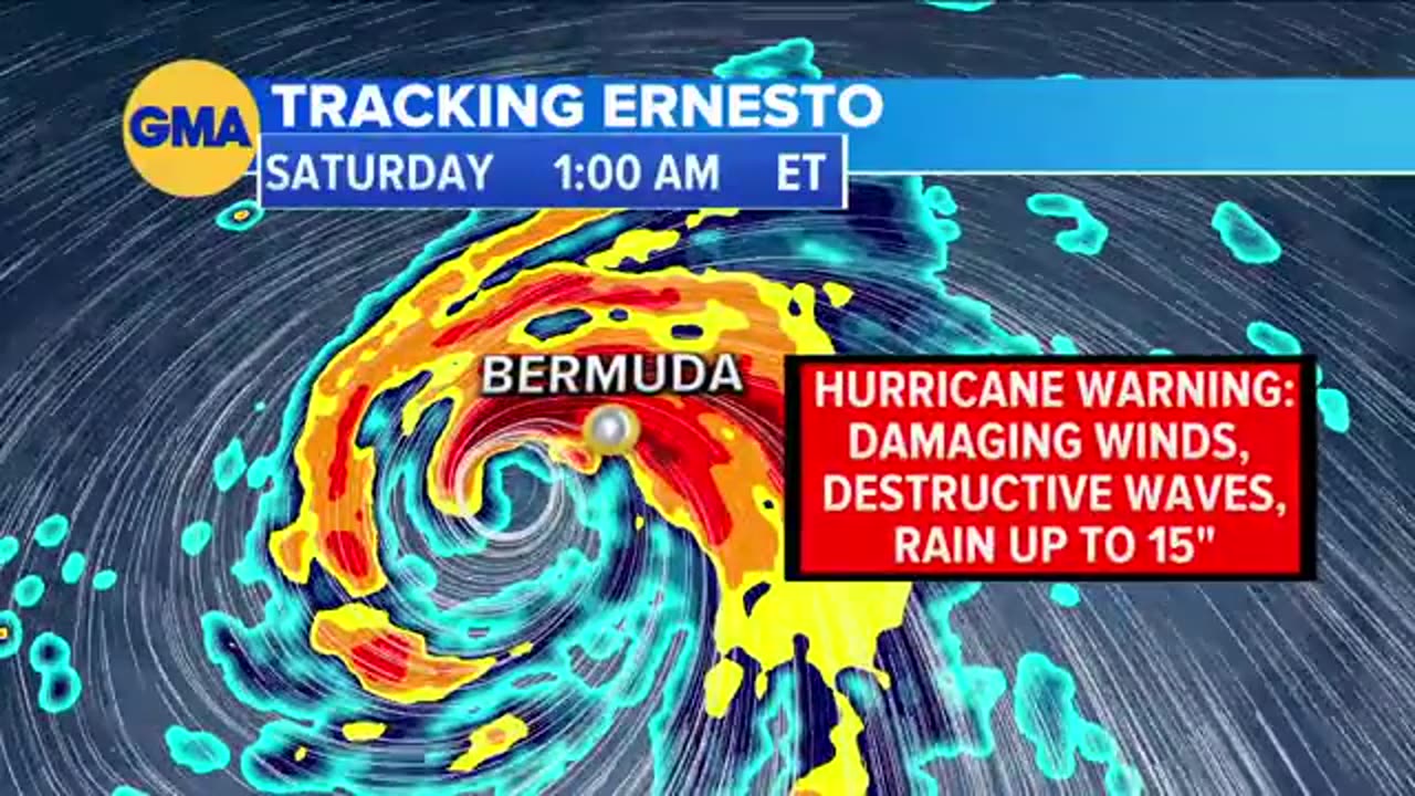 Hurricane Ernesto strengthens, takes aim at Bermuda