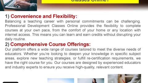 Transform Your Teaching: Online Re-certification and Professional Development Classes for Educators
