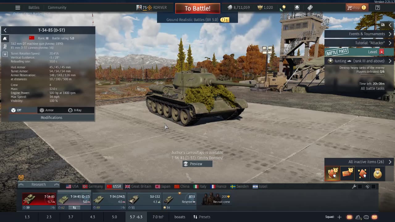 A CLOSER LOOK AT THE "TIGER BEATER" T34-85 IN WAR THUNDER