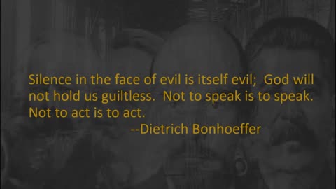 THE MORAL GROUND AND COMMON CULTURE OF THE RESISTANCE - AN APPEAL TO THE SILENT ONES - MARCH 2021