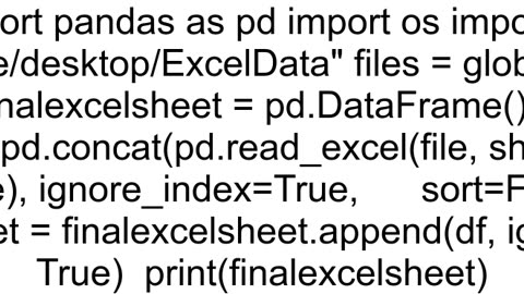 How to read multiple excel files in Different Pandas Dataframes