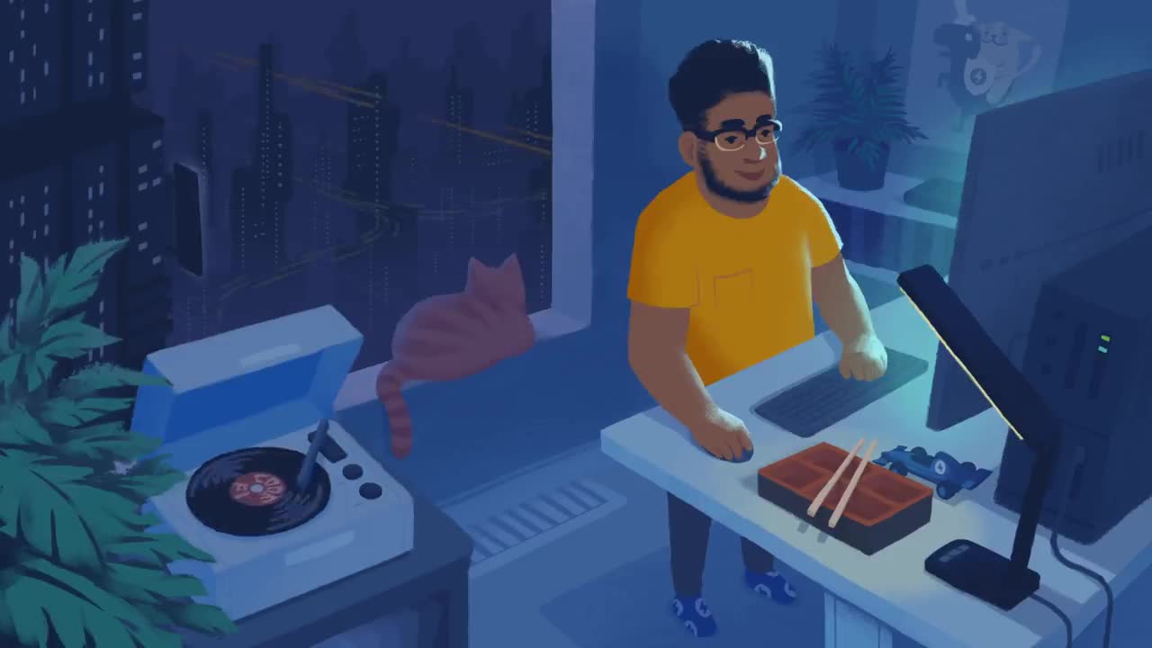 Coding Lo-Fi Music | Night coding