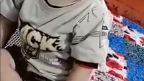 Baby boy funny sleep mode