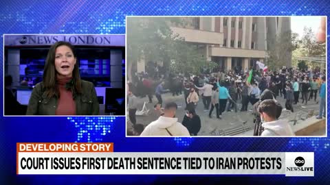 1st death sentence issued to anti-government protesters in Iran l ABCNL
