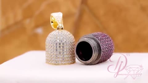 Openable customized stone bullet pendant