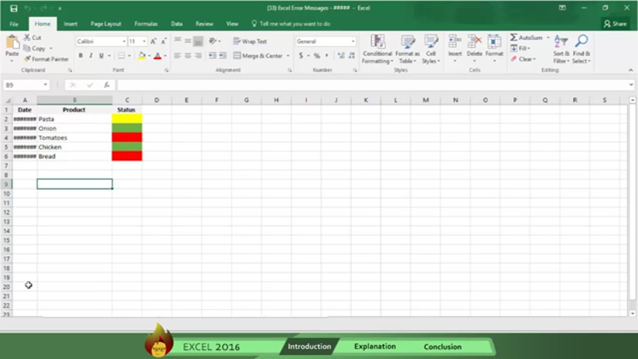 How to Fix a Hashtag Problem | Excel 2016