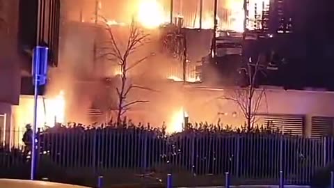 A building was completely destroyed by fires in Borderouge, Toulouse set by muslim migrants.