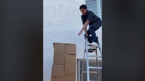 Stranger tries to Knock magician Down… but Can't