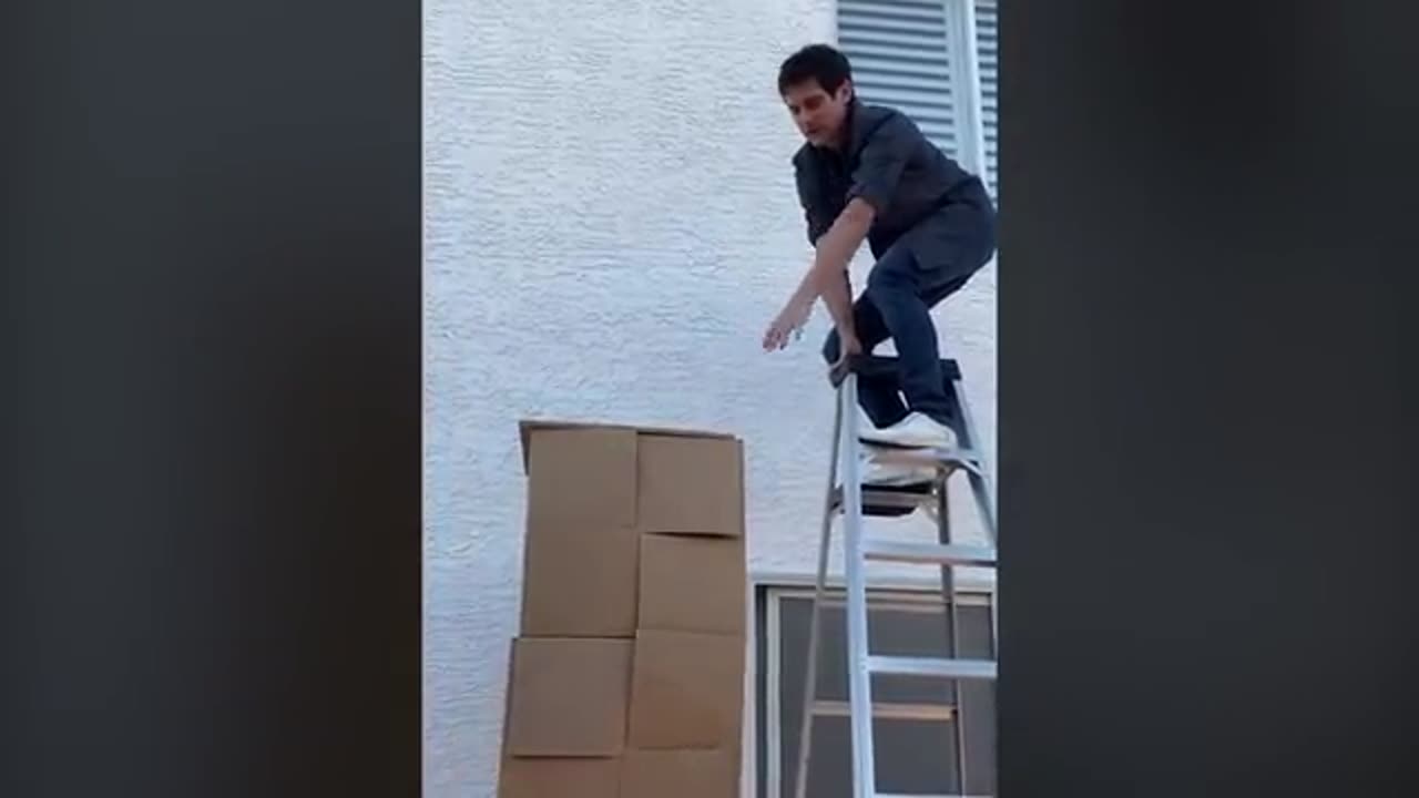 Stranger tries to Knock magician Down… but Can't