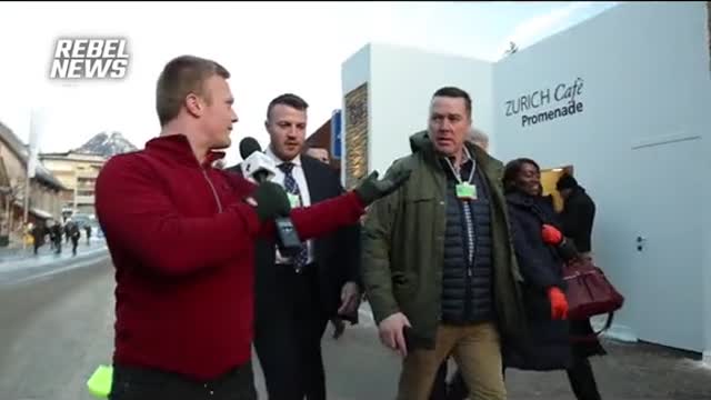 WEF 2023 - Tony Blair Avoids Questions From Rebel News Reporter