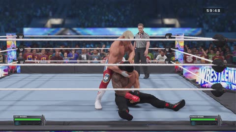 MATCH 37 CODY RHODES VS ROMAN REIGNS WITH COMMENTARY
