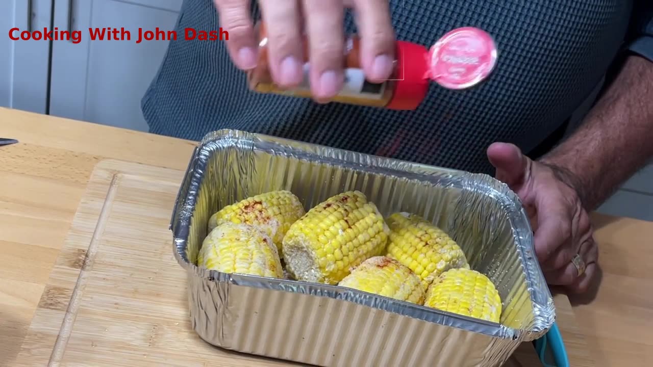 Cooking With John Dash Ep 11 Today, he prepares Potato Skins-Corn on Cob-Cracked Chicken-Brocc.