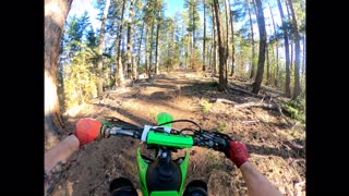Taking Valhalla on a run on my 2022 Kawasaki KLX300R