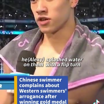 Chinese swimmer complains about Western swimmers' arrogance after winning gold medal