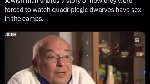 Jewish 'Holocaust' survivor claims that 'Nazis' forced them to watch midgets having sex!😁