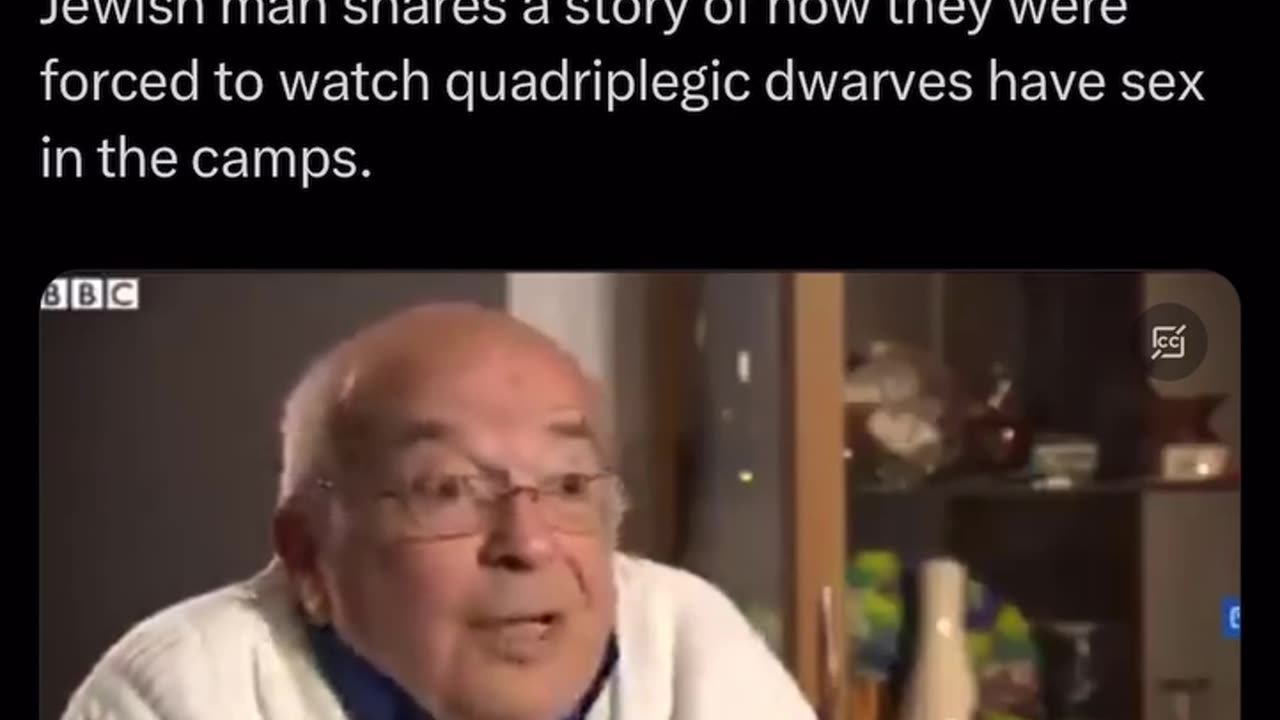 Jewish 'Holocaust' survivor claims that 'Nazis' forced them to watch midgets having sex!😁