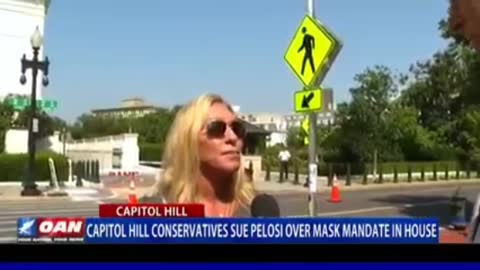 GOP House Reps sue Speaker Pelosi over mask mandates and fines.