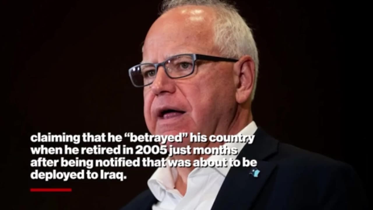 Tim Walz Slithered Out Of Military Service Just Before Deployment To Iraq!