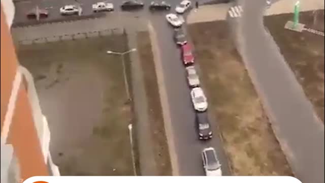 Long Lines At Gas Station After Early Morning Explosion