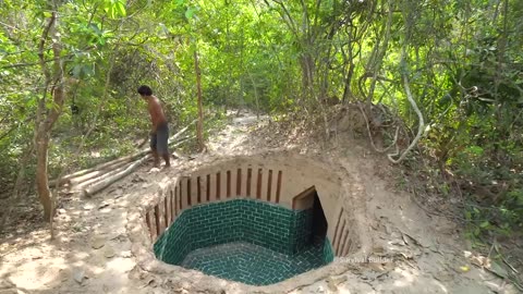 Underground House And Water Slide Swimming Pool