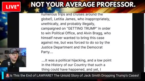 🚨LAWFARE COLLAPSES. What NOBODY is Saying About Jack Smith Dismissing Trump Case