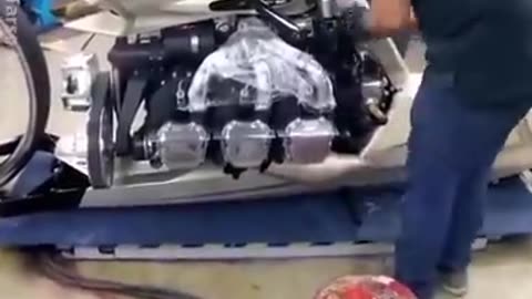 An innovative motorcycle powered by a Rolls-Royce aircraft engine