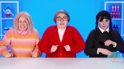 Wednesday Vs Grandma Cooking Challenge | Handy Secret Hacks and Gadgets TeenTeam Challenge