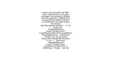 How to change the generated ManifestResourceName for Embedded Resources