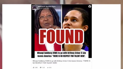 Fact Check: NO Evidence Whoopi Goldberg Vowed To Follow Brittney Griner If Griner Left US